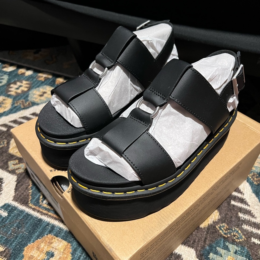 Dr. Martens Black Platform Sandals